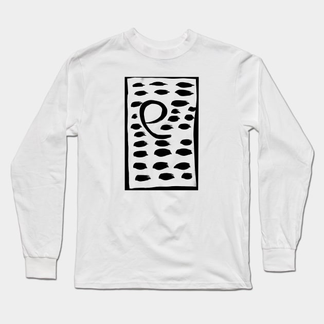 The painting of the letter e  lowercase Long Sleeve T-Shirt by the_spiritual_view